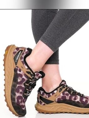 Merrell Antora Trail Running Hiking Shoes Sepia Leopard 8.5